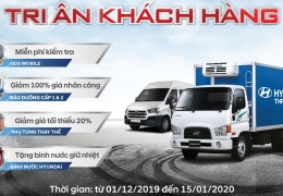 TRI ÂN KHÁCH HÀNG TIN DÙNG XE HYUNDAI, MIỄN PHÍ VÀ GIẢM GIÁ NHIỀU HẠNG MỤC