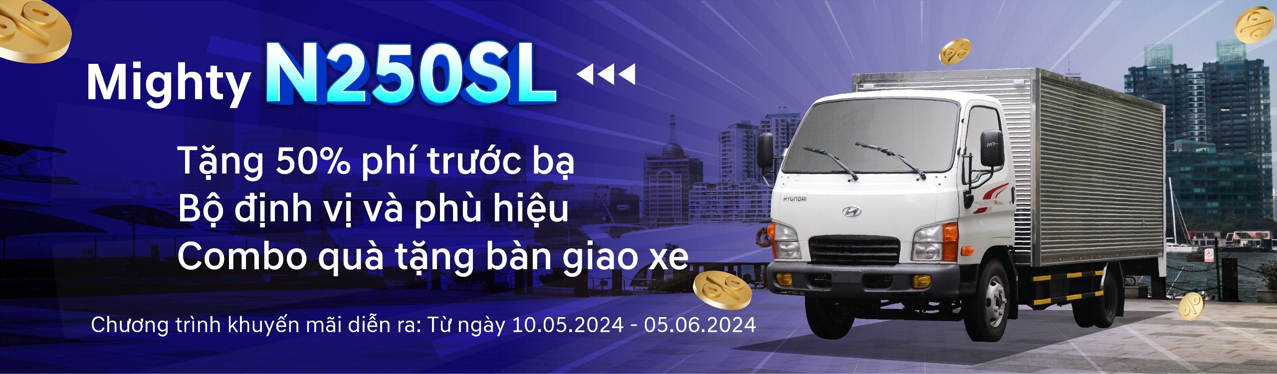 Chương trình khuyến mãi mua Hyundai Mighty N250SL
