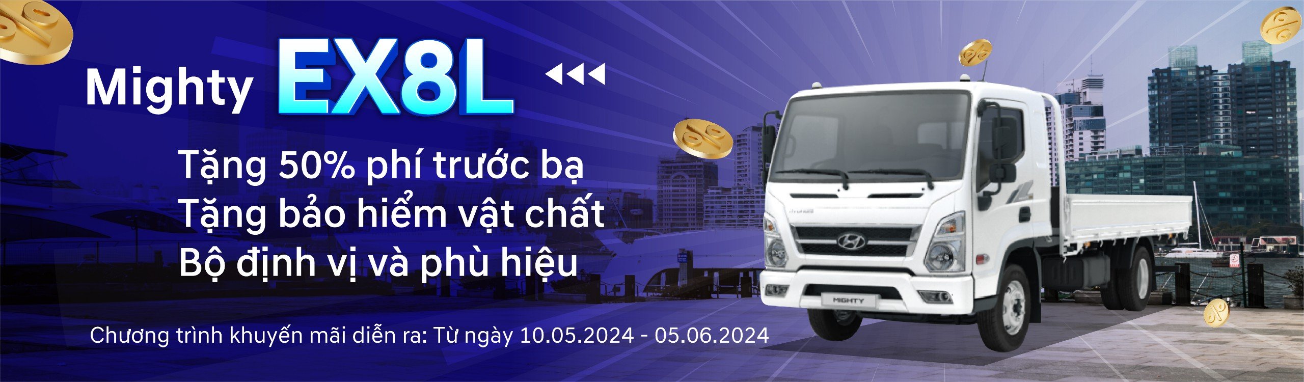 Chương trình khuyến mãi mua Hyundai Mighty EX8L